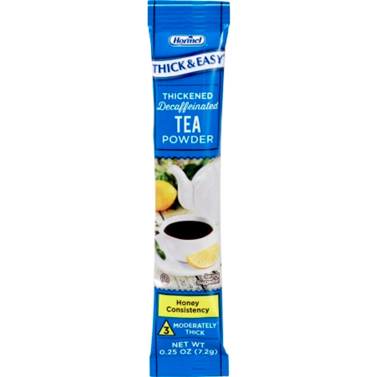 Decaffeinated Beverage Thickener Thick Easy 0.25 oz. Individual Packet Tea Flavor Powder Honey Consistency 81332 Case/72