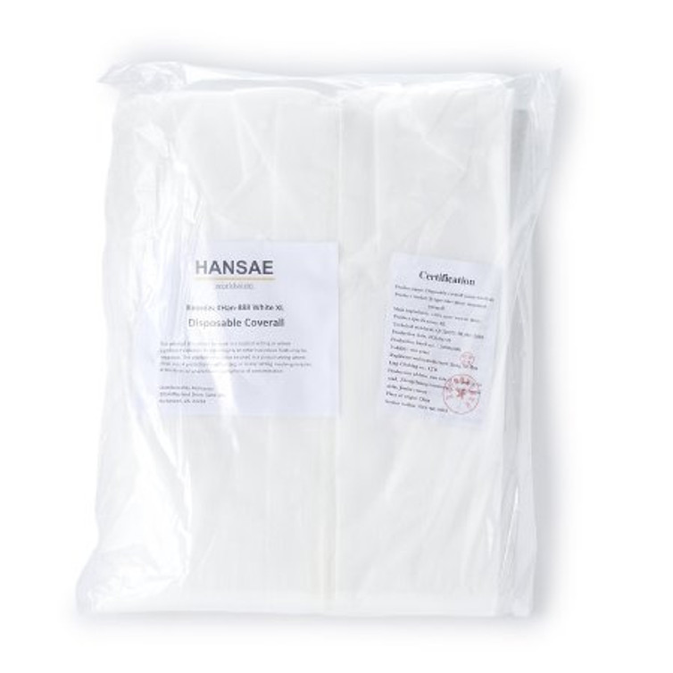 Coverall Cypress X-Large White Disposable NonSterile HAN-888 Case/50