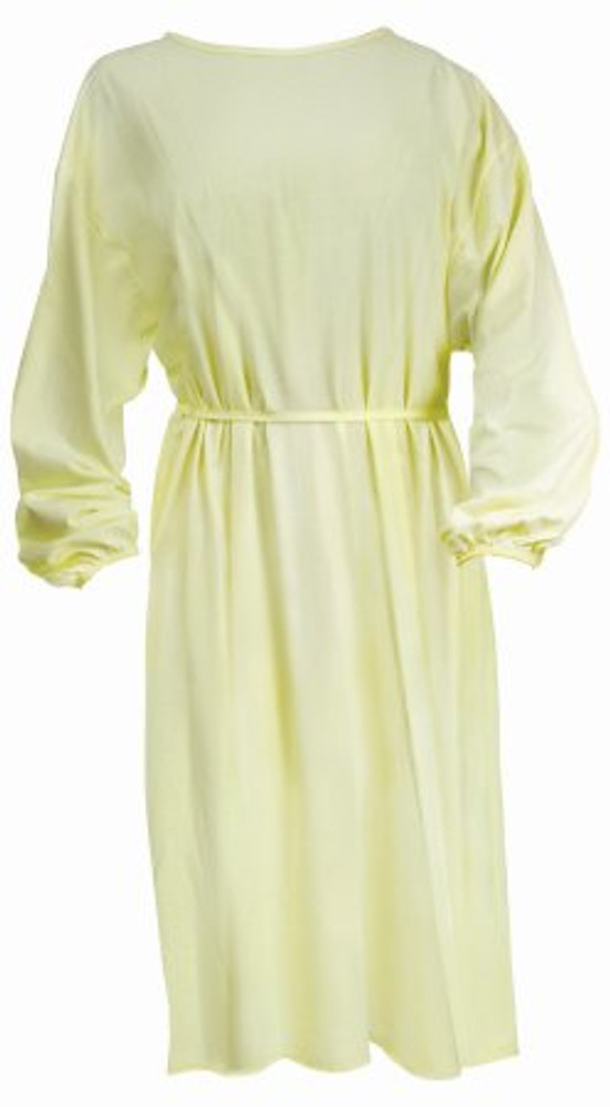 Protective Procedure Gown McKesson One Size Fits Most Yellow NonSterile Disposable GOWN01D65PC Case/12