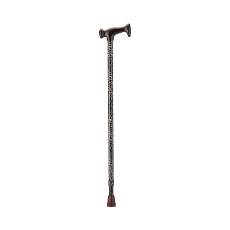 T-Handle Cane Aluminum 28 to 39 Inch Height Leopard Print 2028