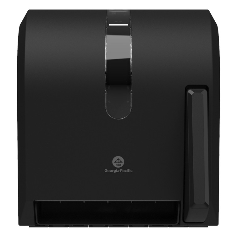 Paper Towel Dispenser GP Pro Black Plastic Push Paddle 8 Inch Roll Wall Mount 54338A Case/1