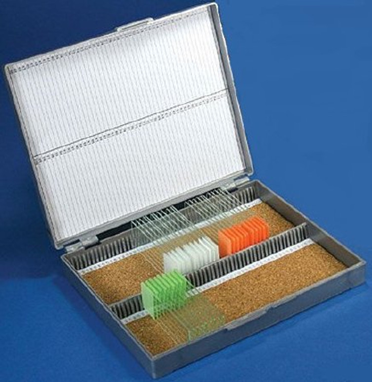 Slide Storage Box McKesson Grey ABS Plastic / Cork 100 Slide Capacity 177-513079A Each/1