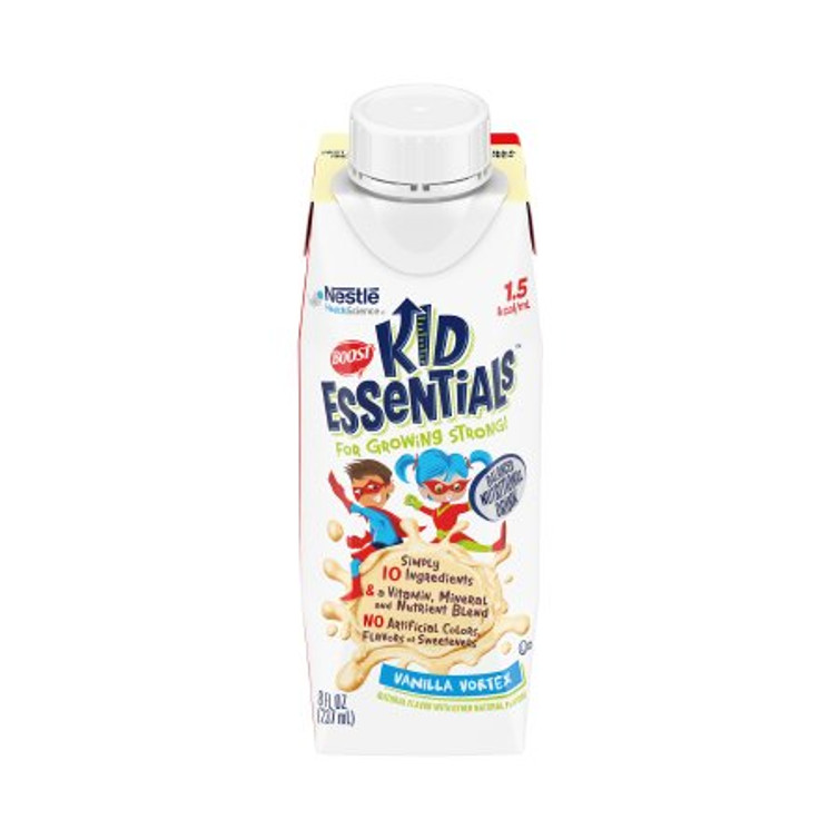 Pediatric Oral Supplement / Tube Feeding Formula Boost Kid Essentials 1.5 Vanilla Vortex Flavor 8 oz. Carton Ready to Use 00043900585413