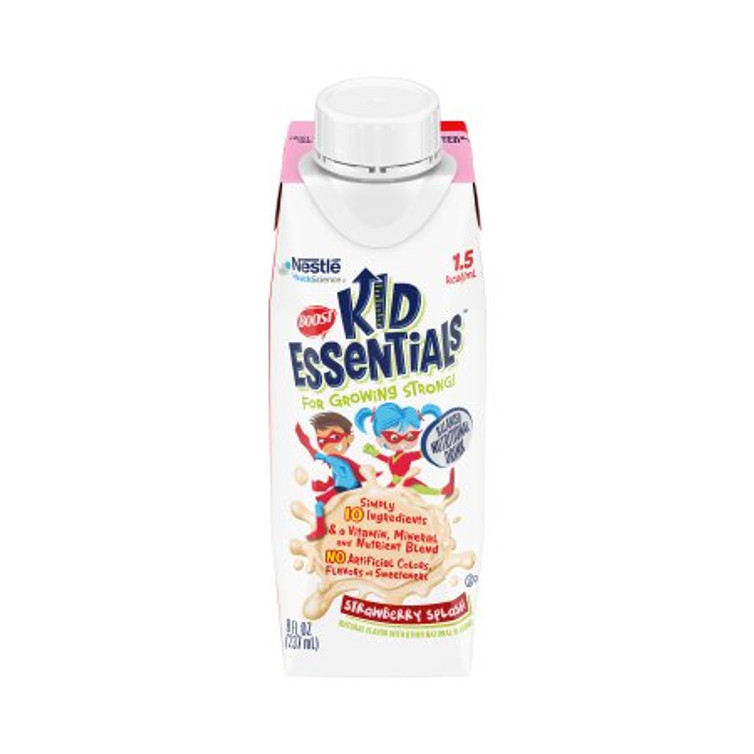 Pediatric Oral Supplement / Tube Feeding Formula Boost Kid Essentials 1.5 Strawberry Splash Flavor 8 oz. Carton Ready to Use 00043900649948