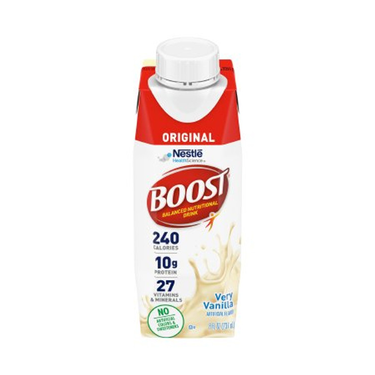 Oral Supplement Boost Original Very Vanilla Flavor Ready to Use 8 oz. Carton 00043900582764