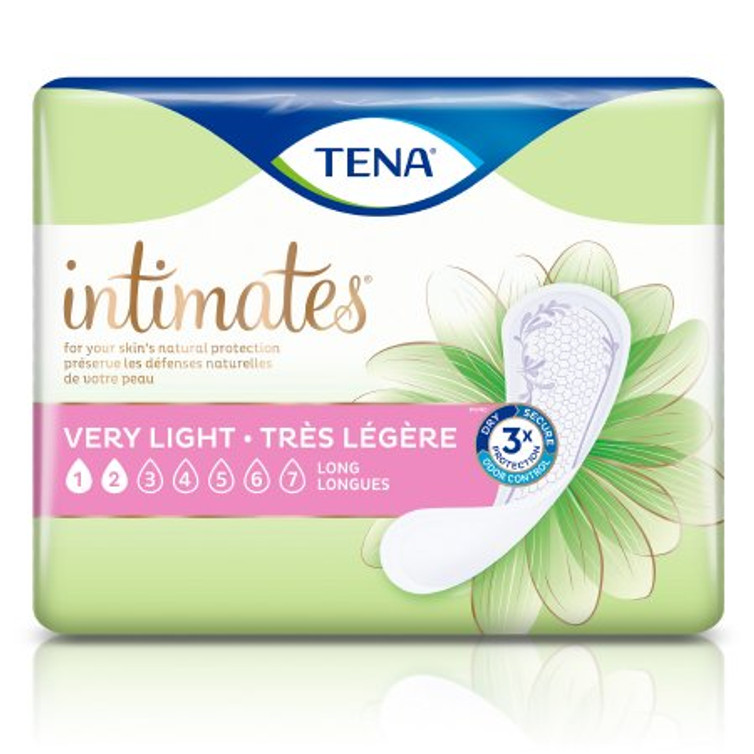 Bladder Control Pad TENA Intimates Very Light 9 Inch Length Light Absorbency Dry-Fast Core One Size Fits Most Adult Female Disposable 54291