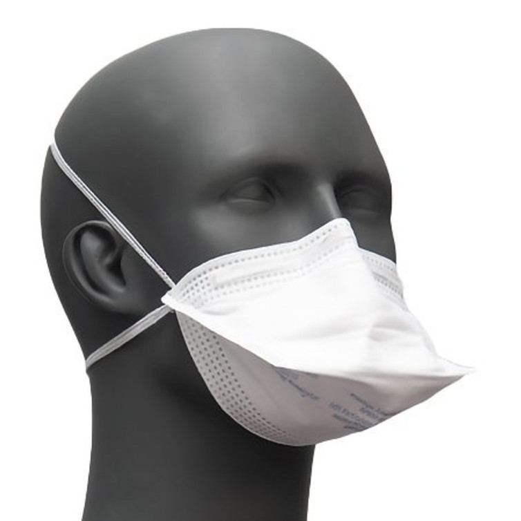 Particulate Respirator / Surgical Mask ProGear Medical N95 Flat Fold Pouch Elastic Strap Small White NonSterile ASTM Level 3 Adult RP88010
