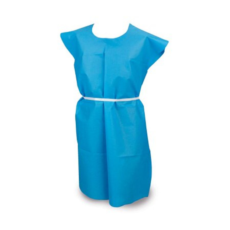 Patient Exam Gown McKesson One Size Fits Most Blue Disposable 18-838 Case/50