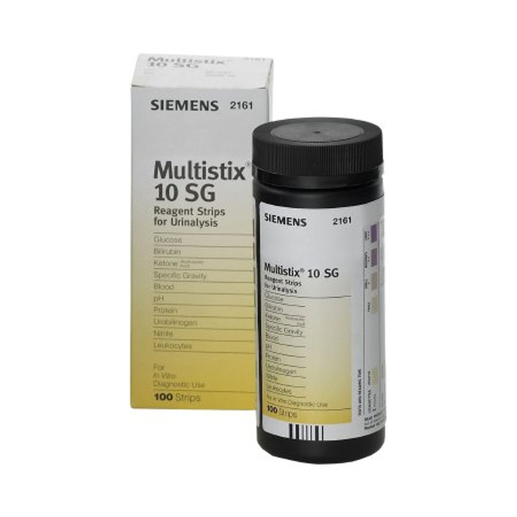 Regent Strips Multistix Bilirubin Blood Glucose Ketones Leukocytes Nitrite pH Protein Specific Gravity Urobilinogen 100 per Bottle 10336425