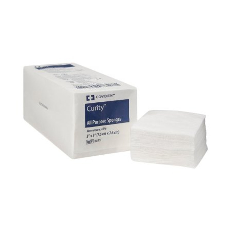 Nonwoven Sponge Curity Polyester / Rayon 4-Ply 3 X 3 Inch Square NonSterile 9023