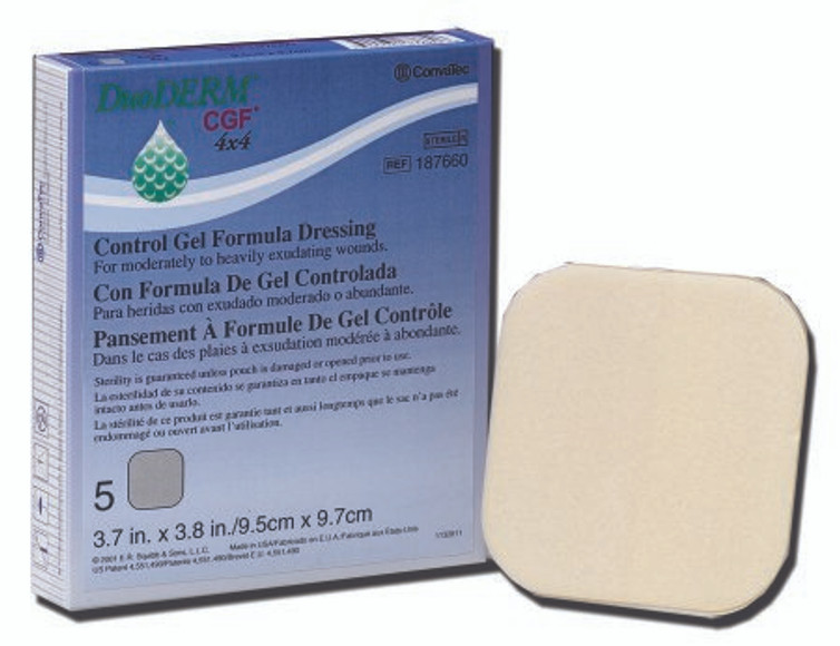 Hydrocolloid Dressing DuoDERM CGF 6 X 6 Inch Square Sterile 187661