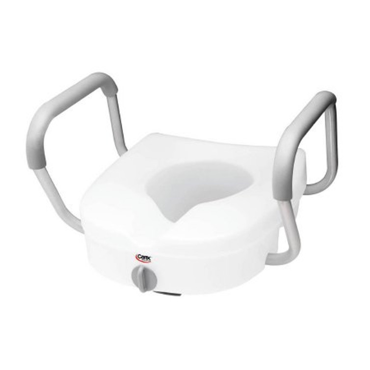 Raised Toilet Seat with Arms E-Z Lock 5 Inch Height White 300 lbs. Weight Capacity FGB311C0 0000 Each/1