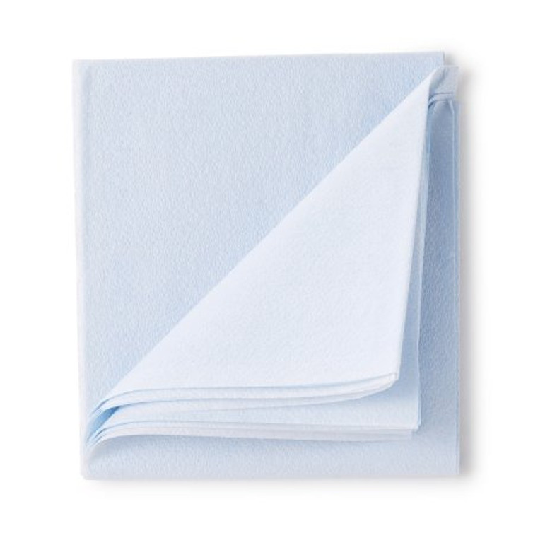 Stretcher Sheet McKesson Flat 40 W X 90 L Inch Blue Tissue / Poly Disposable 18-928 Case/50