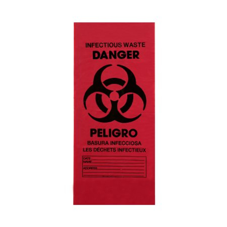Biohazard Waste Bag Medegen Medical Products 30 to 32 gal. Red Bag HDPE 30-1/2 X 43 Inch RS304314RH Case/250