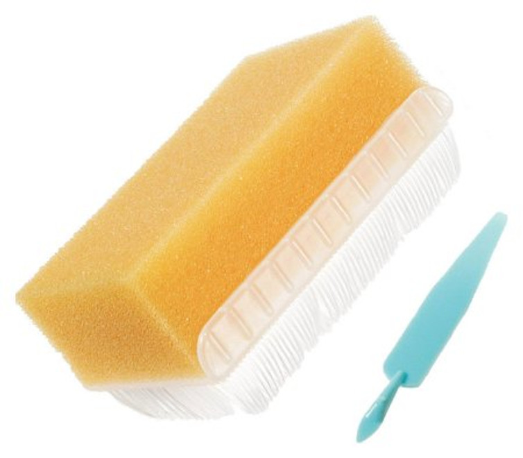 Impregnated Scrub Brush BD E-Z Scrub Polyethylene Bristles / Sponge Brown 372453