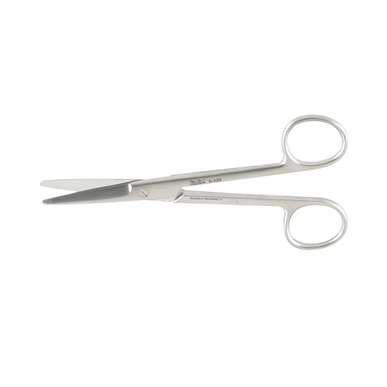 Dissecting Scissors Miltex Mayo 5-1/2 Inch Length OR Grade German Stainless Steel NonSterile Finger Ring Handle Straight Beveled Blades Blunt Tip / Blunt Tip 5-122 Each/1