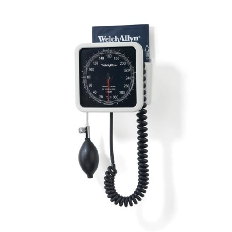 Aneroid Sphygmomanometer with Cuff Tycos 2-Tubes Mobile / Wall Mount Adult Size 11 Cuff 7670-01 Each/1