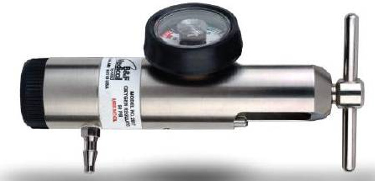 B F Medical Oxygen Regulator Click Style with Gauge 0 - 15 LPM Barb Outlet CGA-870 21017 Each/1