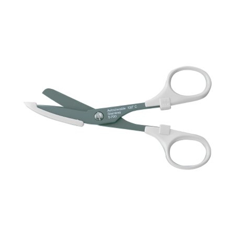 Bandage Scissors Miltex Nurse 5-1/2 Inch Length Surgical Grade Fluoride Coated Stainless Steel / Plastic NonSterile Finger Ring Handle Angled Blade Blunt Tip / Blunt Tip 5-700 Each/1