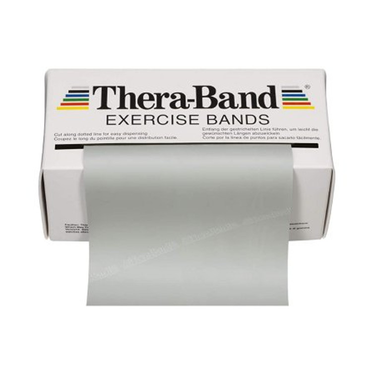 Exercise Resistance Band TheraBand Silver 6 Inch X 6 Yard 2X-Heavy Resistance 20070 Each/1