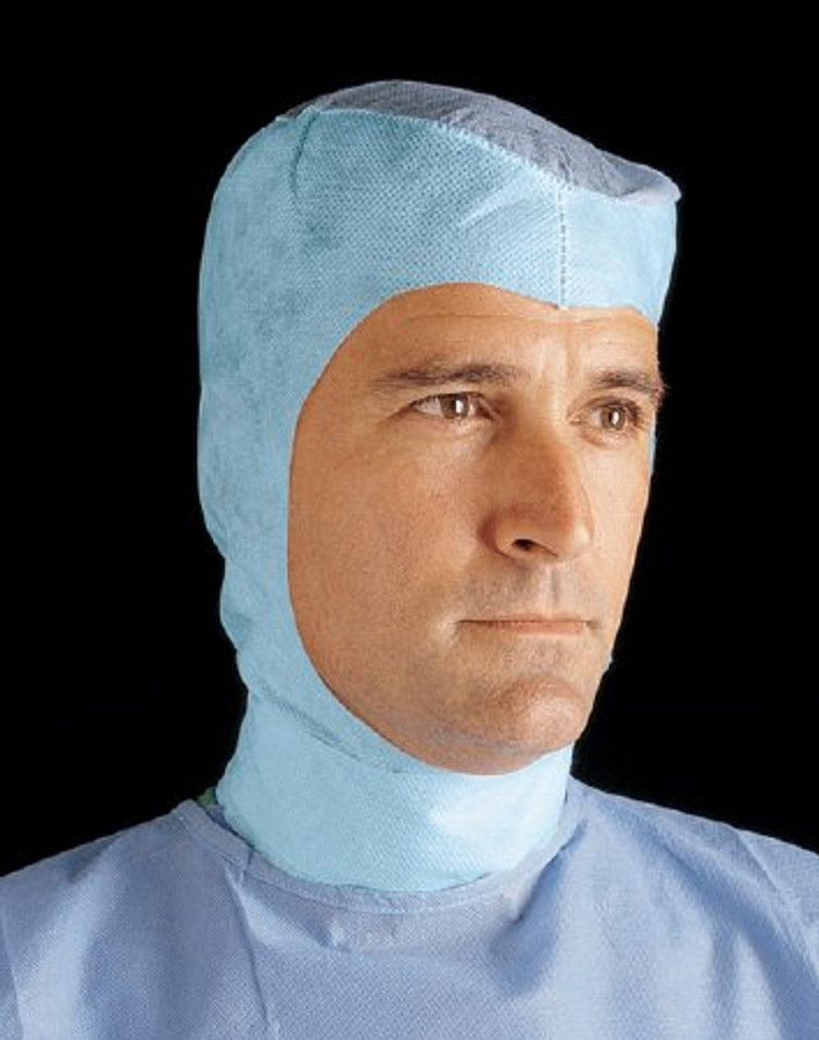 Surgical Hood Comfort One Size Fits Most Blue Tie Closure 4380C