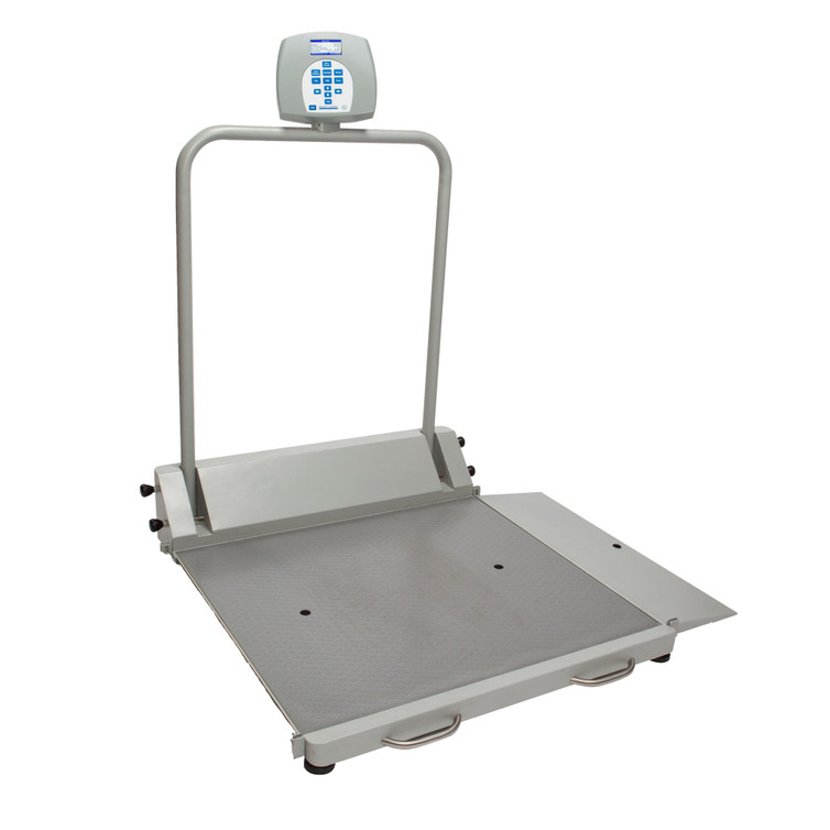 Wheelchair Scale Health O Meter Digital LCD Display 1000 lbs. / 474 kg Capacity Gray AC Adapter / Battery Operated 2600KL Each/1