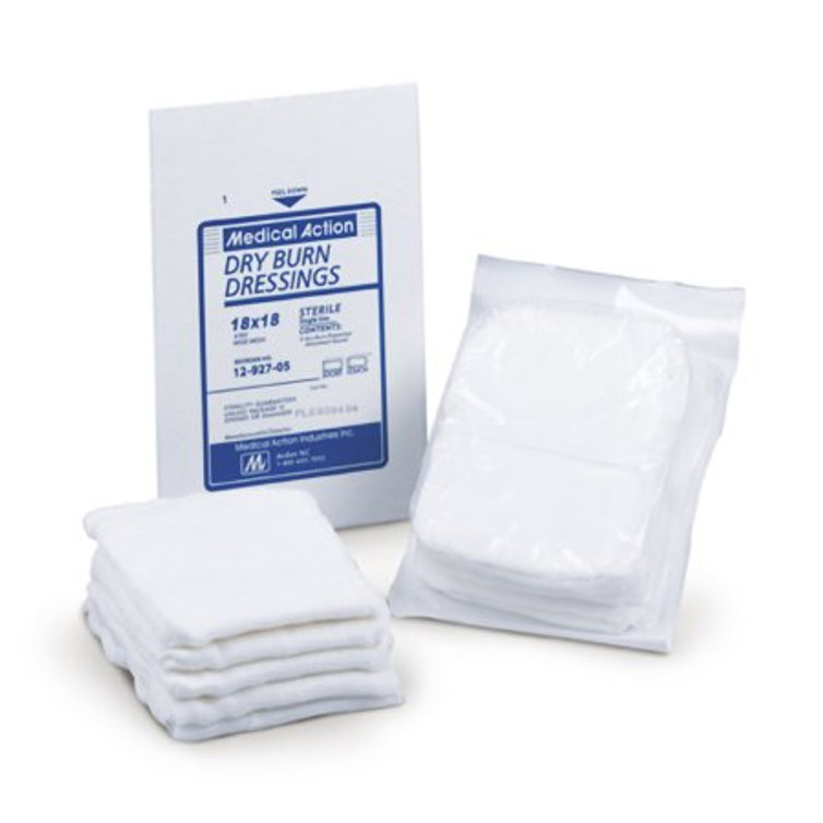 Burn Dressing Medical Action Mesh Gauze 10-Ply 18 X 18 Inch Square Sterile 12-918-15