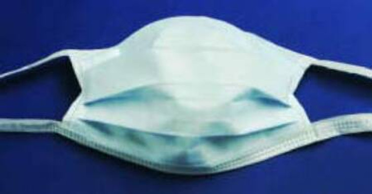 Surgical Mask Cardinal Health Pleated Tie Closure One Size Fits Most Blue NonSterile ASTM Level 1 Adult AT71035