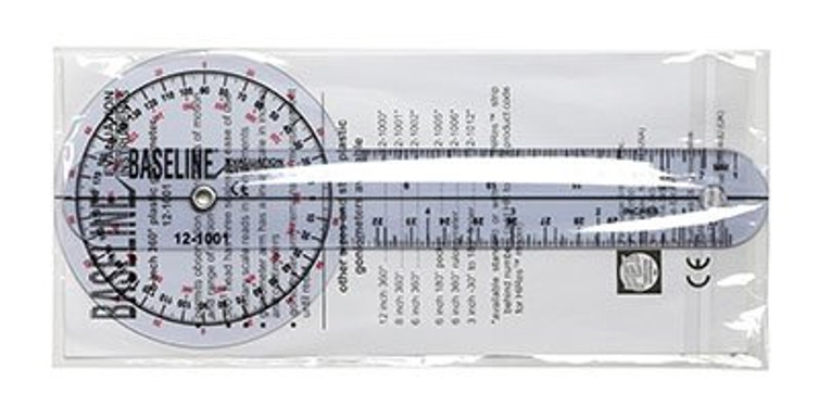Goniometer Baseline Plastic 8 Inch Arm Length 1 Increments Inches and Centimeters 12-1001 Each/1