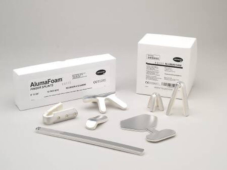 Finger Splint AlumaFoam Adult One Size Fits Most Without Fastening Finger Silver / White 62120000 Box/12