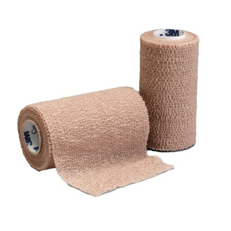 Cohesive Bandage 3M Coban 4 Inch X 6-1/2 Yard Standard Compression Self-adherent Closure Tan NonSterile 1584L