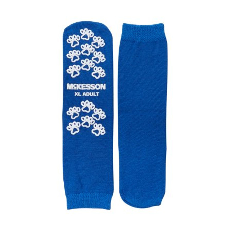 Slipper Socks McKesson Terries X-Large Royal Blue Above the Ankle 40-3816