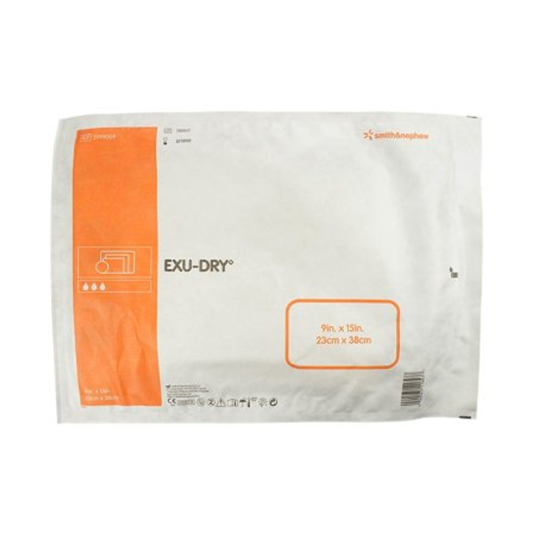 Wound Dressing Exu-Dry Polyethylene / Rayon / Cellulose 9 X 15 Inch 5999009