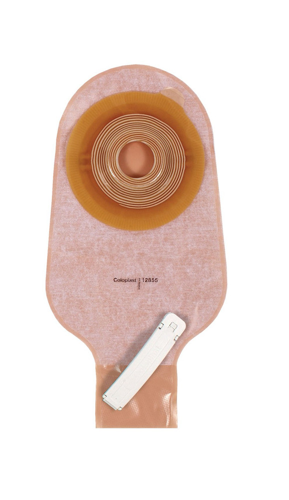 Ostomy Pouch Assura One-Piece System 12 Inch Length 15-43 mm Stoma Drainable Convex Trim To Fit 12533 Case/10