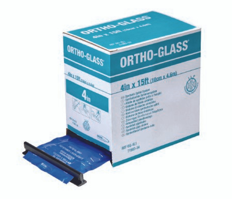 Padded Precut Splint ORTHO-GLASS 4 X 30 Inch Fiberglass White OG-430PC Box/5