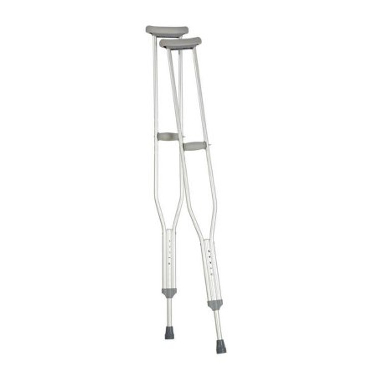 Underarm Crutches Carex Aluminum Frame Adult 250 lbs. Weight Capacity Push Button Adjustment FGA97600 0000 Each/1