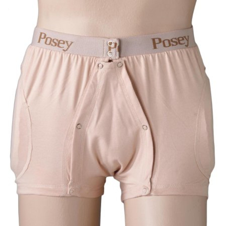 Hip Protection Brief Hipsters Incontinent Large Beige Unisex 6017L Each/1