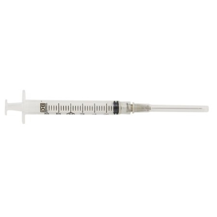 Syringe with Hypodermic Needle PrecisionGlide 3 mL 22 Gauge 1-1/2 Inch Detachable Needle Without Safety 309574
