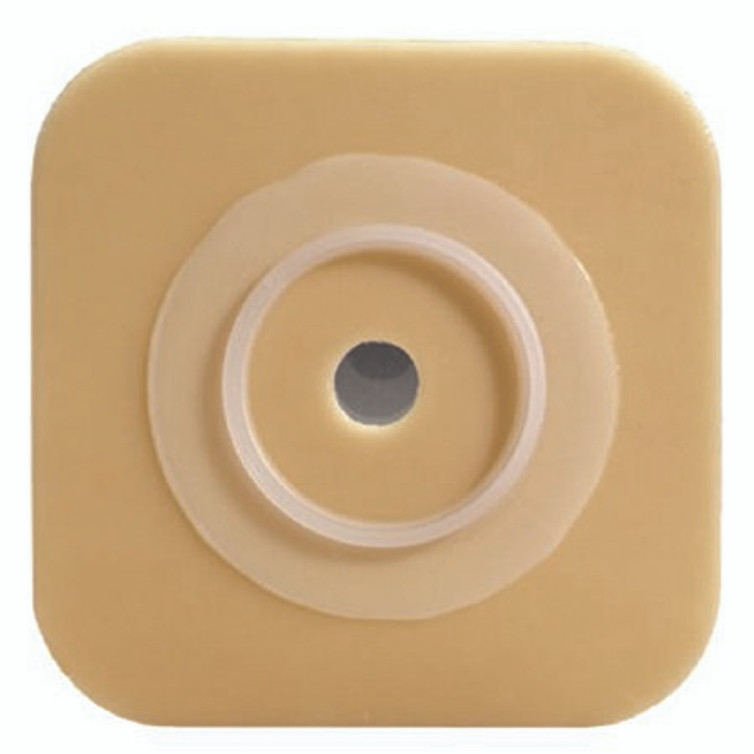 Ostomy Barrier Sur-Fit Natura Trim to Fit Extended Wear Durahesive Tan Tape 45 mm Flange Hydrocolloid 1 to 1-1/4 Inch Opening 4 X 4 Inch 413166 Box/10