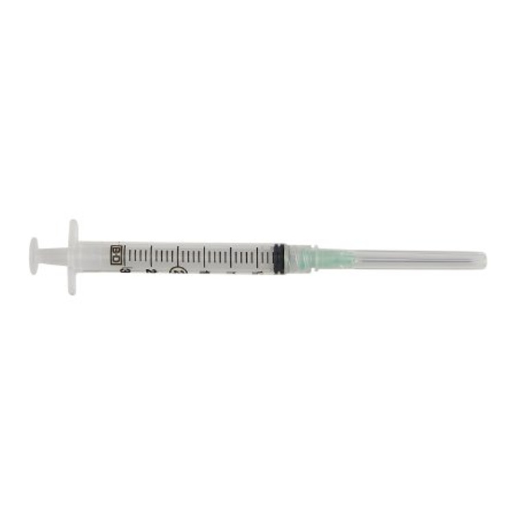 Syringe with Hypodermic Needle PrecisionGlide 3 mL 21 Gauge 1-1/2 Inch Detachable Needle Without Safety 309577