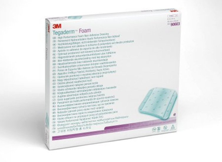 Foam Dressing 3M Tegaderm High Performance 8 X 8 Inch Square Non-Adhesive without Border Sterile 90603