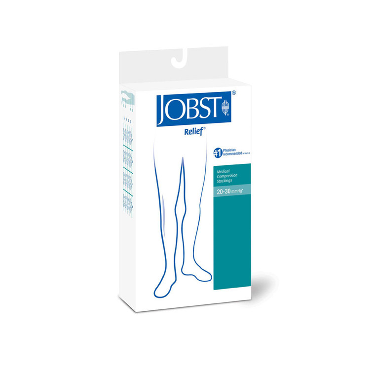 Compression Stocking JOBST Relief Thigh High Large Beige Closed Toe 114642 Pair/1