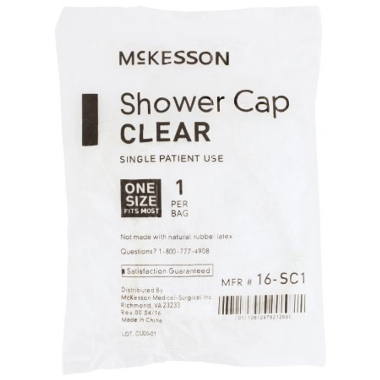 Shower Cap McKesson One Size Fits Most Clear 16-SC1