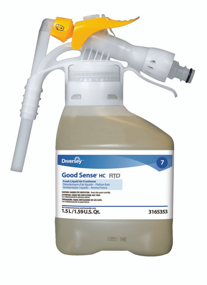 Deodorizer Diversey Good Sense HC Liquid Concentrate 1.5 Liter Bottle Fresh Scent DVO93165353 Case/2