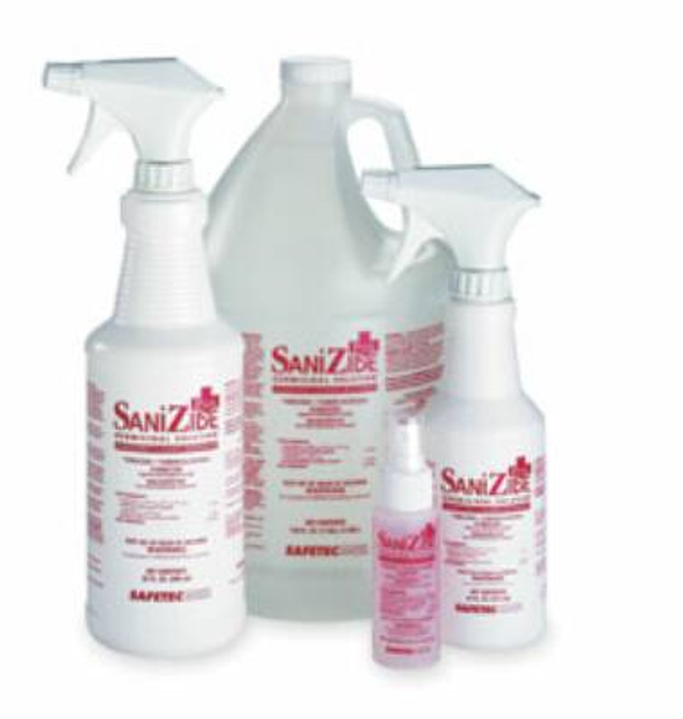 SaniZide Plus Surface Disinfectant Cleaner Quaternary Based Manual Pour Liquid 1 gal. Jug Ammonia Scent NonSterile 34815