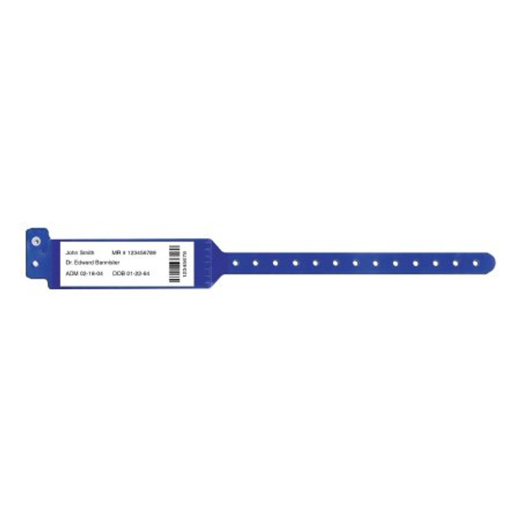 Identification Wristband Sentry Bar Code LabelBand Barcoded Band Permanent Snap Without Legend 5080-13-PDM Box/500
