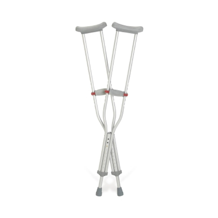 Underarm Crutches Red Dot Aluminum Frame Child 200 lbs. Weight Capacity Push Button Adjustment G92-214-8