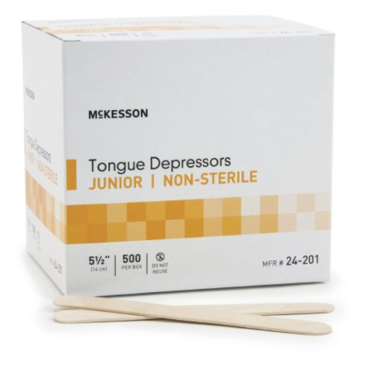 Tongue Depressor McKesson 5-1/2 Inch Length Wood 24-201