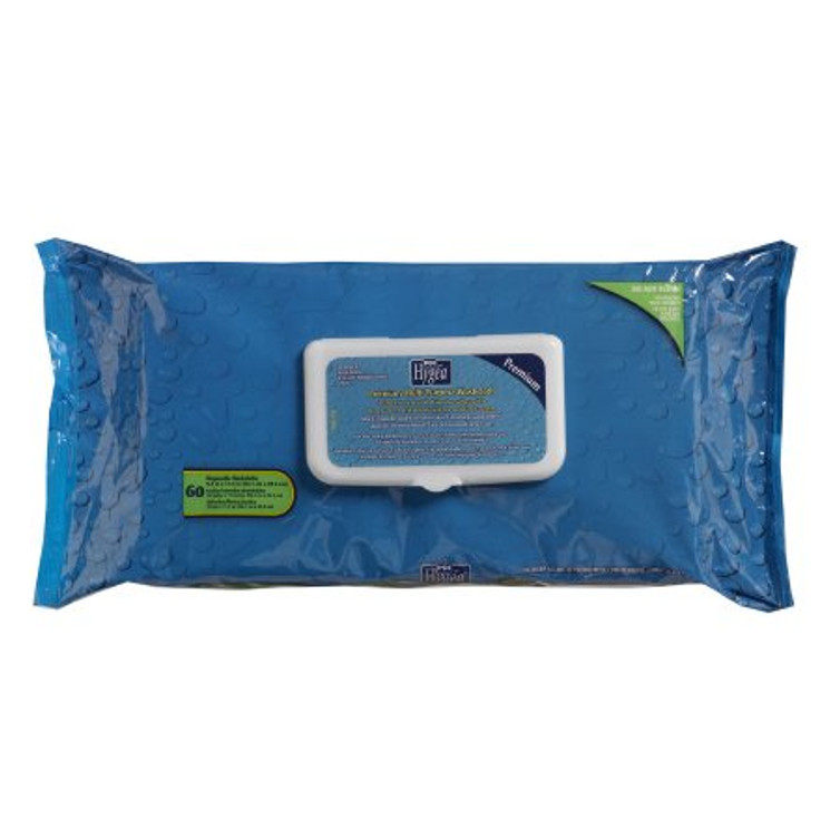 Personal Wipe Hygea Premium Soft Pack Aloe / Vitamin E Scented 60 Count J14143