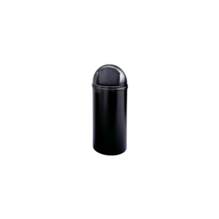 Trash Can Marshal Classic 15 gal. Round Brown Thermoset Polyester Push Open FG816088BRN Each/1